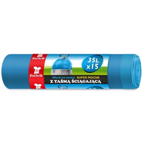 Sacs poubelle 35 L - Transparent - Résistants et pratiques - Lot de 15 unités (1/5)