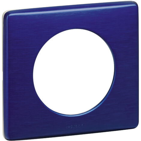 Legrand – Plaque Céliane 1 poste – Métal Nuit d'encre – Compatible Batibox – Installation rapide et facile – Personnalisation complète