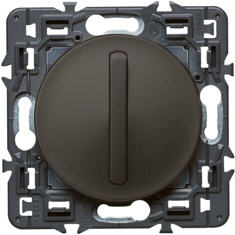Legrand – Interrupteur va-et-vient doigt étroit Céliane Soft 10A – Graphite – Pour installation intérieure – Compatible avec plaques Céliane