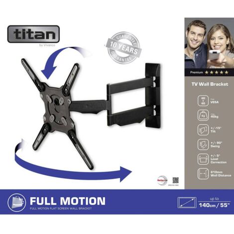 Support TV mural Titan orientable et inclinable 55 - VIVANCO (1/3)