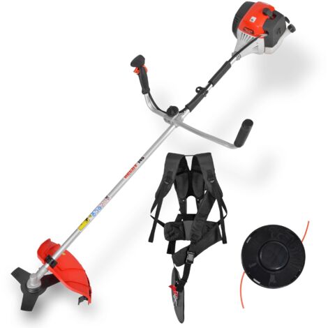 Motorsense Benzin Hecht 41cm 2 PS Rasen Trimmer Gras Kanten Frei Schneider Mäher