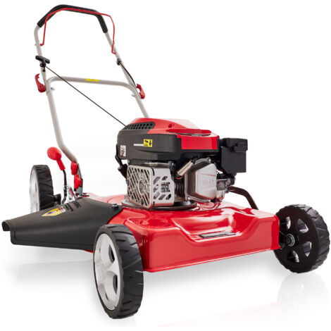 Mulchmäher Rasenmäher Benzin 51cm Schnittbreite Schiebe Hand Motor Mäher Mulcher