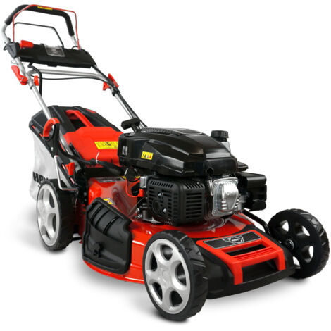 Benzin Rasenmäher Antrieb 5in1 6PS 53 cm Schnittbreite Elektrostart Mulch Mäher