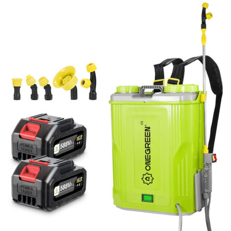 20 l Elektro-Sprühgerät, 80 psi Drucksprühgerät – Dachsprühgerät mit Teleskoplanze, 5 Düsen und zwei Lithiumbatterien