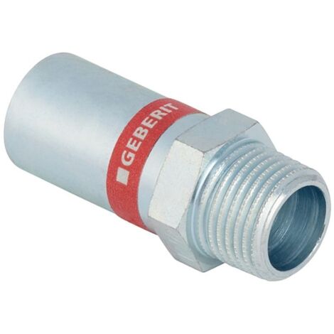 Geberit bergang Mapress C-Stahl d 15xR 1/2, m AG u Einschub, verzinkt (1/5)