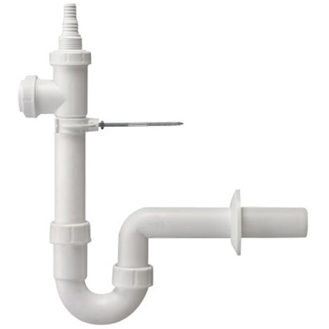 Haas Waschmaschinen-Siphon mit zwei Geräteanschlüssen 1 1/2" DN50