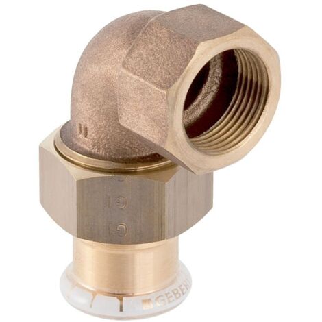 Geberit Mapress Rotguss Ü-Winkelverschr. 90 Grad mit IG 22-Rp 3/4", Nr. 65384 (1/5)