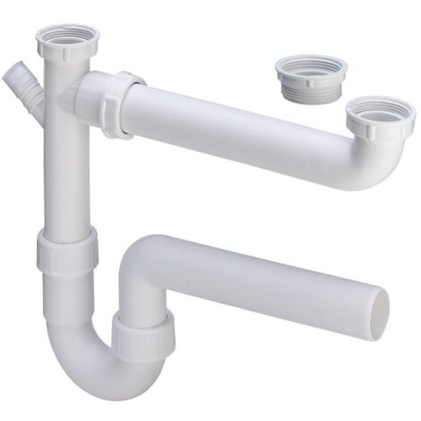 Viega Ablaufverbindung 79485 in G1 1/2 x 40mm x 90-310mm Kst. weiss (1/2)