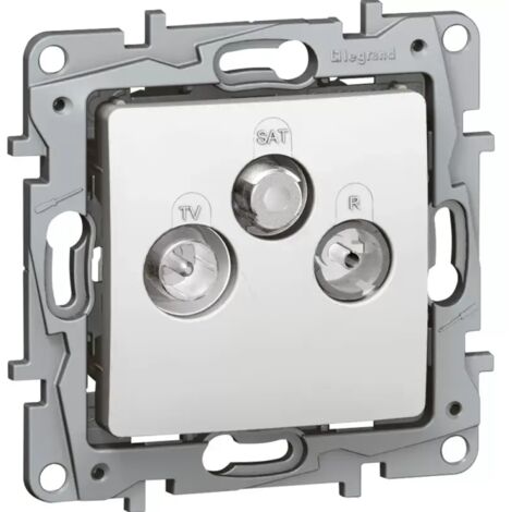 Legrand 664763 – Niloé TV/R/Sat-Steckdose – abgeschirmter Stern – rein