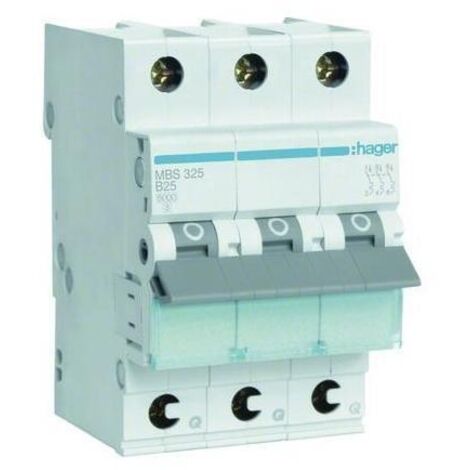 Hager LS-Schalter 3polig 6kA B-25A 3M QC MBS325