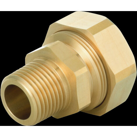 HU Trinkwasser Stahlrohradapter f. 1/2 Rohr mit R 1/2 AG, MS,DVGW zertifiziert