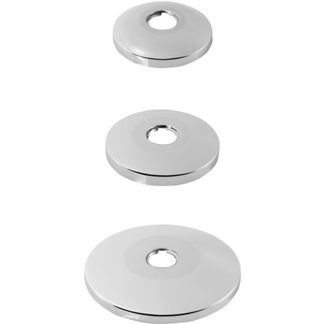 Gewinderosette 3/4", H:30 mm, A: 80 mm glatte Bauform, ms, ASW 123080 verchr.