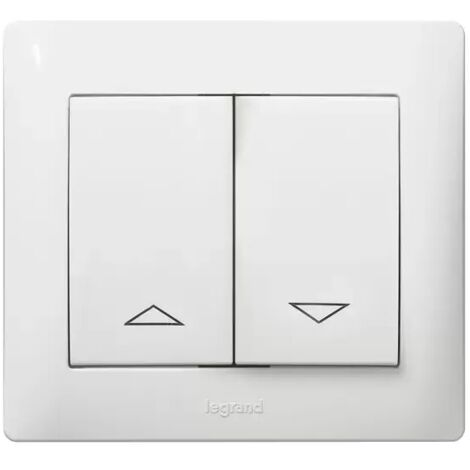 Legrand Wippe mit aufgedruckten Pfeilsymbolen, Farbe: Ultraweiß 777014