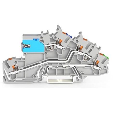 WAGO Installationsetagenklemme mit N-Trennschlitten NT/L/PE grau 2203-7641