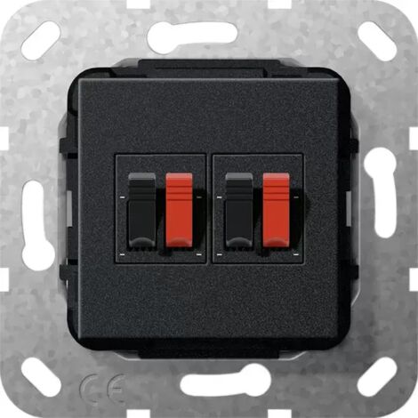 Gira Lautsprecheranschluss 2f Einsatz Schwarz m [569310], 5693 10