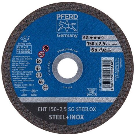 Trennscheibe SG STEELOX D150x2,5mm gerade INOX Bohrung 22,23 mm (1/4)