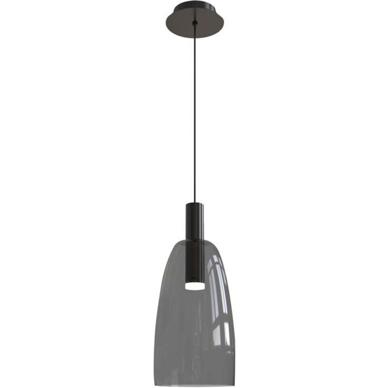 Suspension Luminaire LED D140 5W Noir Mat ZAMBELIS Blanc chaud 3000K