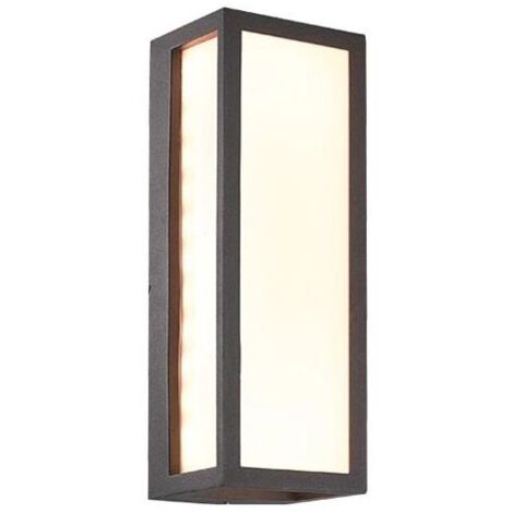 Applique Murale Extérieure LED 9W IP65 Graphite ZAMBELIS E202 - Blanc chaud - 3000K (1/2)