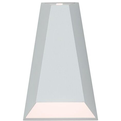 Applique Murale Extérieure LED 6W IP54 Rectangle Blanc Sablé ZAMBELIS - Blanc chaud - 3000K (1/2)