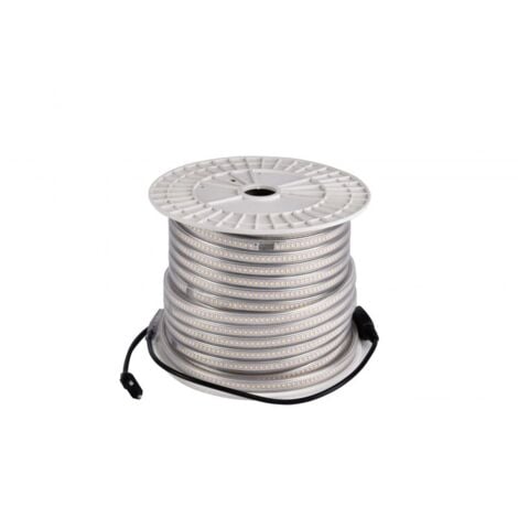Ruban LED de chantier 230V 50m 10W/m IP65 4000K sur Prise Secteur V3