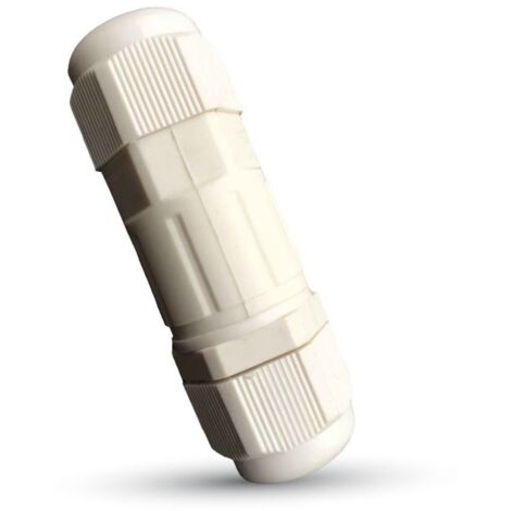 V-Tac – Raccordement de dérivation étanche IP68 – Connecteur pour luminaires extérieurs – Tension 220V – Aluminium blanc – Protection anti-UV