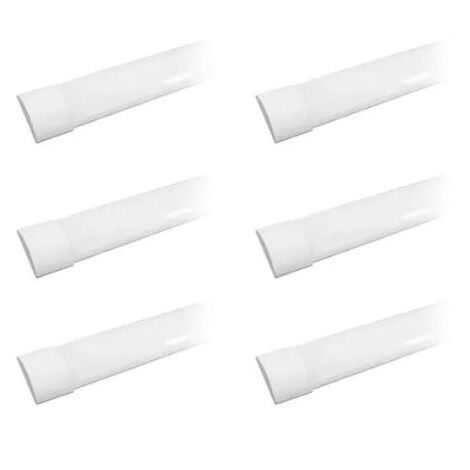 Lot de 6 Réglettes LED Plates 150cm 50W 120lm/W V-TAC VT-8350 - 120 ° - Blanc froid - 6500K