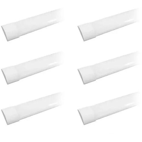V-Tac – Lot de 6 réglettes LED plates 120 cm 40W 120lm/W – Indice de protection IP20 – Blanc neutre 4000K – Éclairage économique et durable - VT-8340
