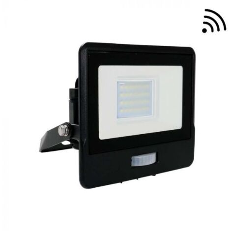 Projecteur LED Samsung V-TAC 20 W avec capteur PIR, noir, blanc chaud, IP65 (1/10)
