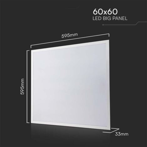 Lot de 10 Panneaux LED 60x60 Samsung Chip 36W 120lm/W 33mm V-TAC PRO VT-61036 - 110 ° - Blanc froid - 6500K