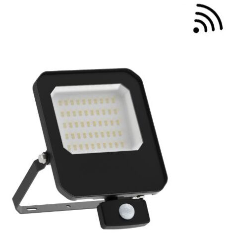 Projecteur LED Extérieur avec Détecteur 50W 140lm/W IP65 Gris V1 - 110 deg - Blanc chaud - 3000K (1/3)