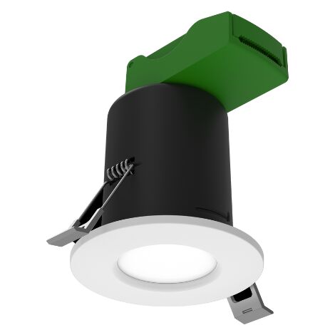 Aluson – Coupelle RT2020 IP65 blanche pour spot LED GU10 – Étanchéité à l'air – Résistance au feu 30/60/90 min – Installation rapide diamètre 65-70 mm
