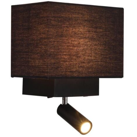 Applique Murale Intérieure Pour Ampoule LED E27 Noir Mat ZAMBELIS - Blanc chaud - 3000K
