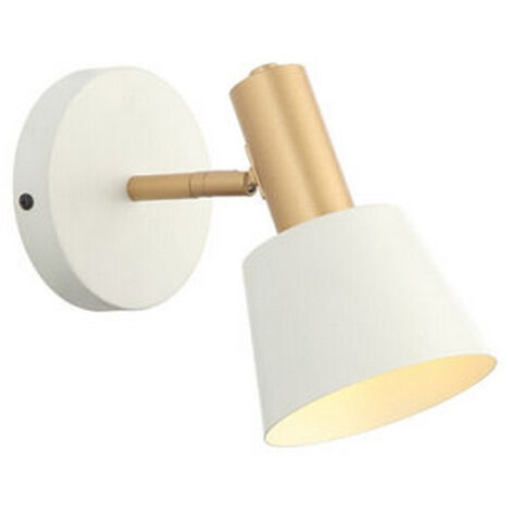 Applique Murale Intérieure D120 Pour Ampoule LED E14 Blanc Mat et Doré Mat ZAMBELIS (1/2)