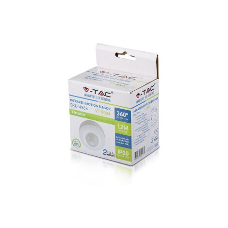 Détecteur de Mouvement Infrarouge Blanc V-TAC VT-8004