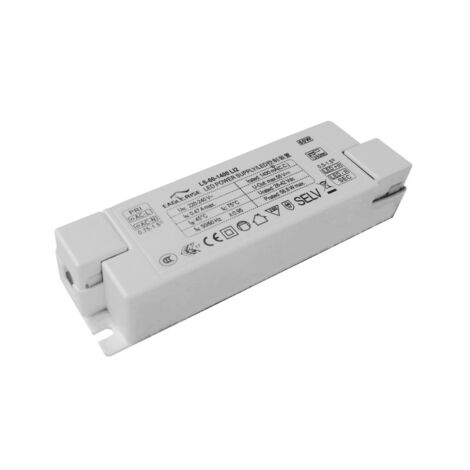 Transformateur LED 60W – Sortie 1400mA – Tension 220-240V AC – Indice de protection IP20 – Boîtier isolé en plastique - LS-60-1400