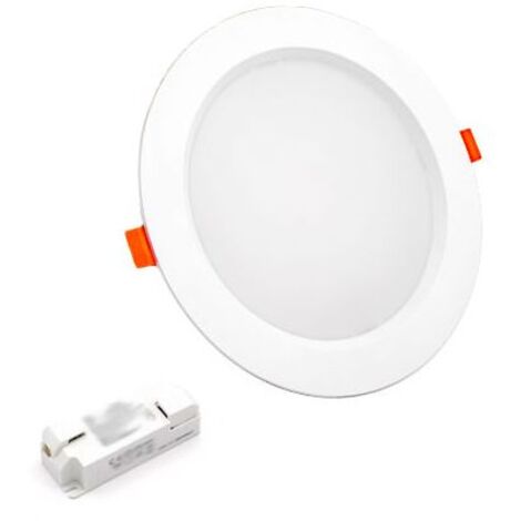 Spot LED Encastrable Plat D95 10W IP44 Avec Transfo - Blanc neutre - 4000K (1/3)