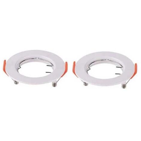 V-Tac – Lot de 2 coupelles fixes rondes pour ampoules LED GU10 – Installation facile en intérieur – Matériau polycarbonate – Indice de protection IP20 - VT-929