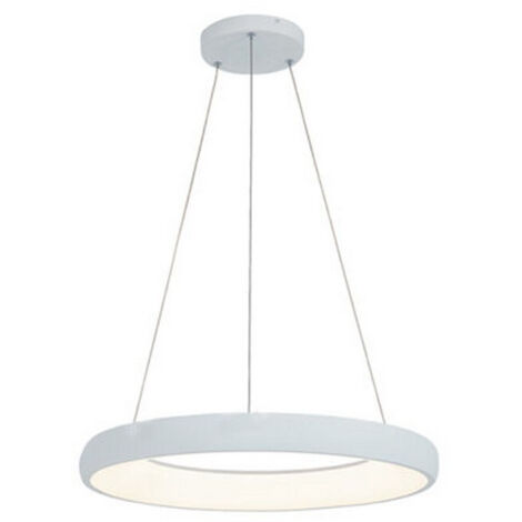 Suspension Luminaire LED D600 50W Blanc Sablé ZAMBELIS - Blanc chaud - 3000K (1/2)