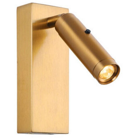 Applique Murale Intérieure LED 3W Laiton Brossé ZAMBELIS - Blanc chaud - 3000K (1/2)