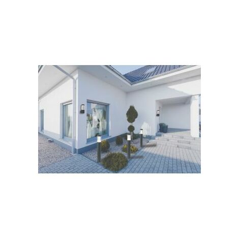 Borne Extérieure LED D90 10W IP54 Graphite ZAMBELIS - Blanc chaud - 3000K