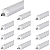 Lot de 12 Réglettes LED étanches 150cm 48W 120lm/W IP65 Samsung Chip V-TAC VT-1574S - 120 ° - Blanc neutre - 4000K