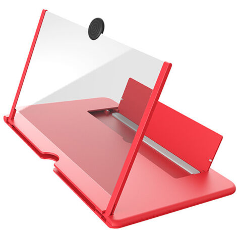 Agrandisseur d'Écran de Téléphone Portable 10 Pouces en Rouge- Vision Grand Angle et Portable (1/2)