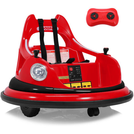 Voiture électrique pour enfants - HOMEMiYN – Rouge -tamponneuse - Vitesse 1-3 km/h - Batterie 12V (1/5)