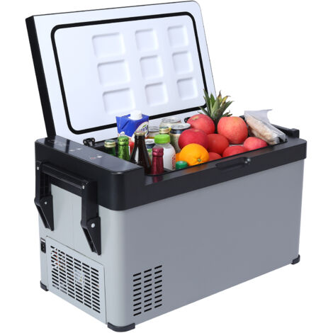 Réfrigérateur à compresseur portable pour voiture 12V 240V 38L Mini Réfrigérateur avec poignée Contrôle de la température -22℃-20℃