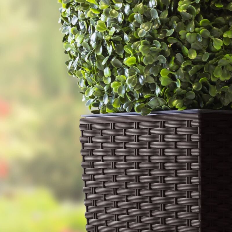 Vaso Di Fiori Quadrato Alto 19 L Prosperplast Rato In Plastica CON