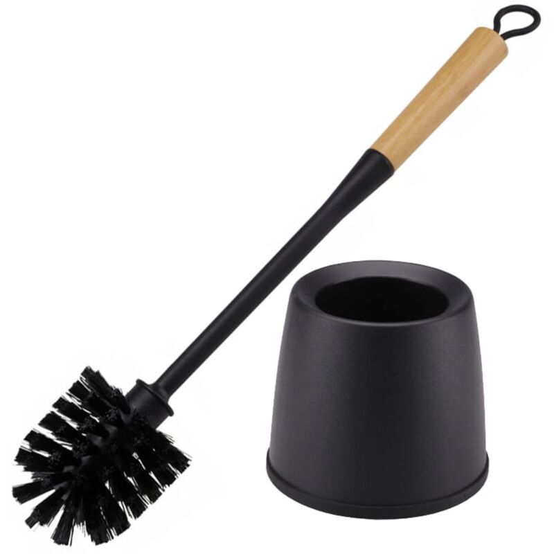 Set Scopino WC Calvi In Bambù E Plastica Grigio – Bremermann Con Testina Di Ricambio Inclusa - 4