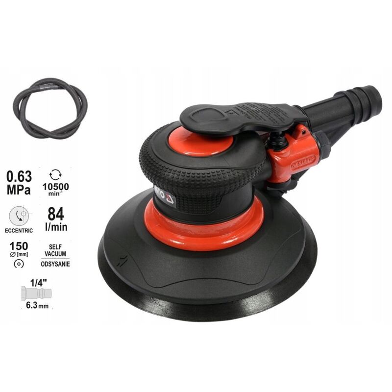 Levigatrice Eccentrica Pneumatica 150 Mm - Per Legno E Metallo, Technic - Foto 10