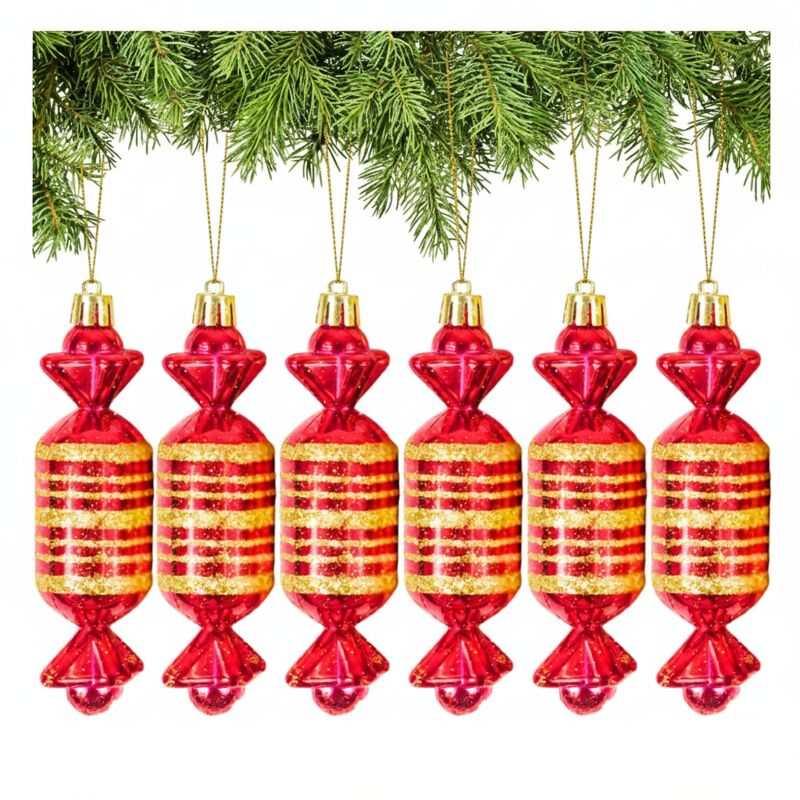 Homewit 30 Palline Di Natale Infrangibili, 6 Cm, In Plastica - Rosse E Verdi Con Motivi Classici (Albero, Fiocchi Di Neve, Strisce) - Decorazioni Natalizie Tradizionali Con Cordino Argento