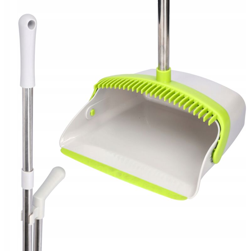 FGY Set Scopa E Paletta Telescopico Con Pettine Autopulente – Manico Regolabile 91-121 Cm, Capacità 3L, Per Casa E Animali - 2