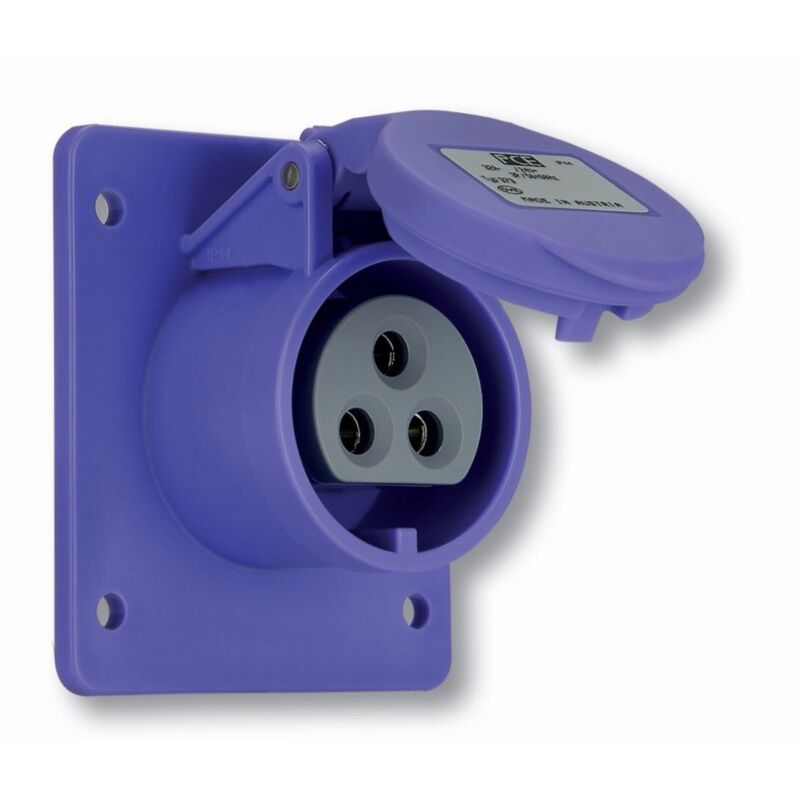 Presa Elettrica Da Terra IP67 Per Barca/Yacht/Camper - 16A 220-250V Con Guarnizione - Montaggio A Pannello In ABS